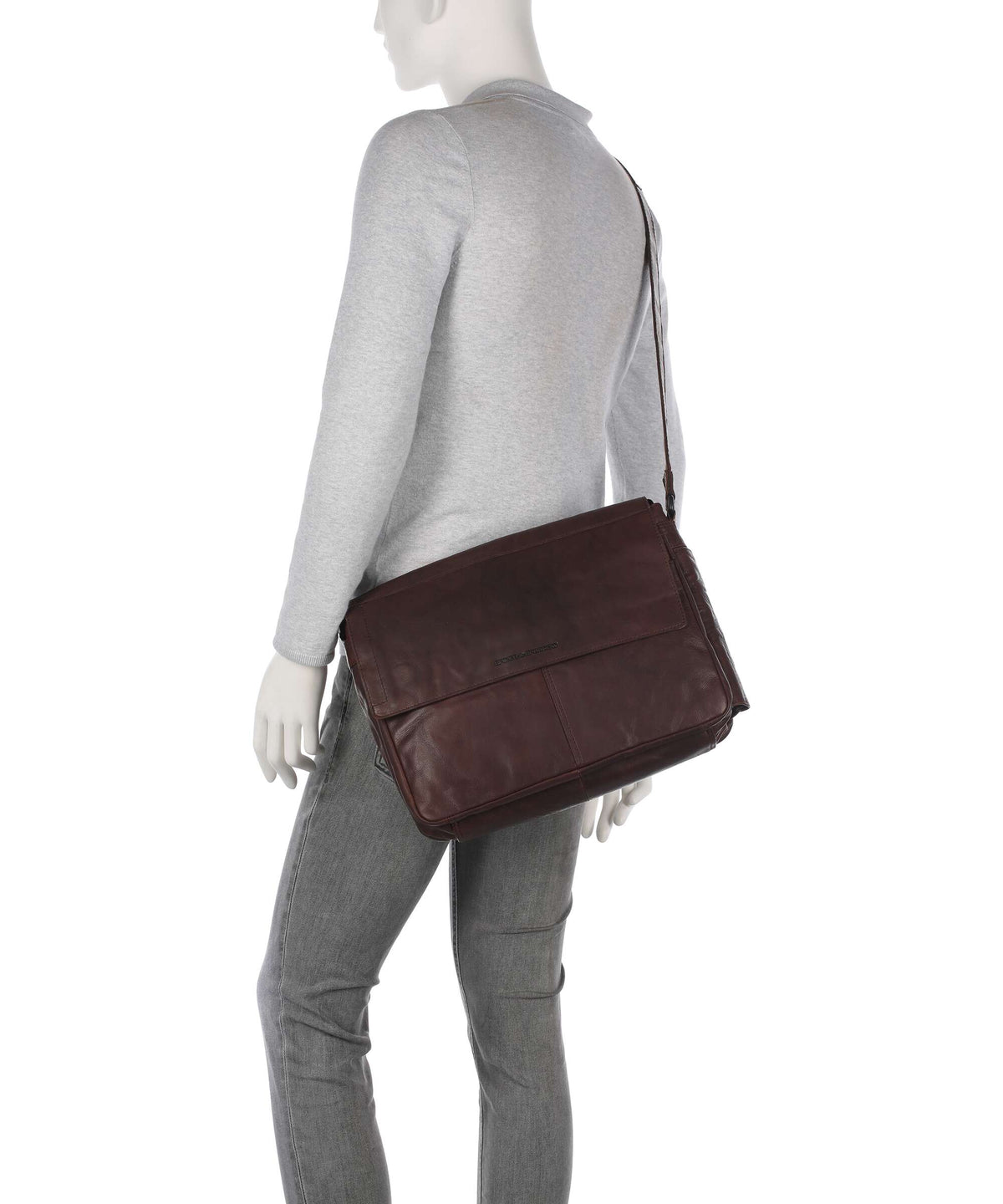 Spikes & Sparrow Bronco Ronn Messenger bag dark brown