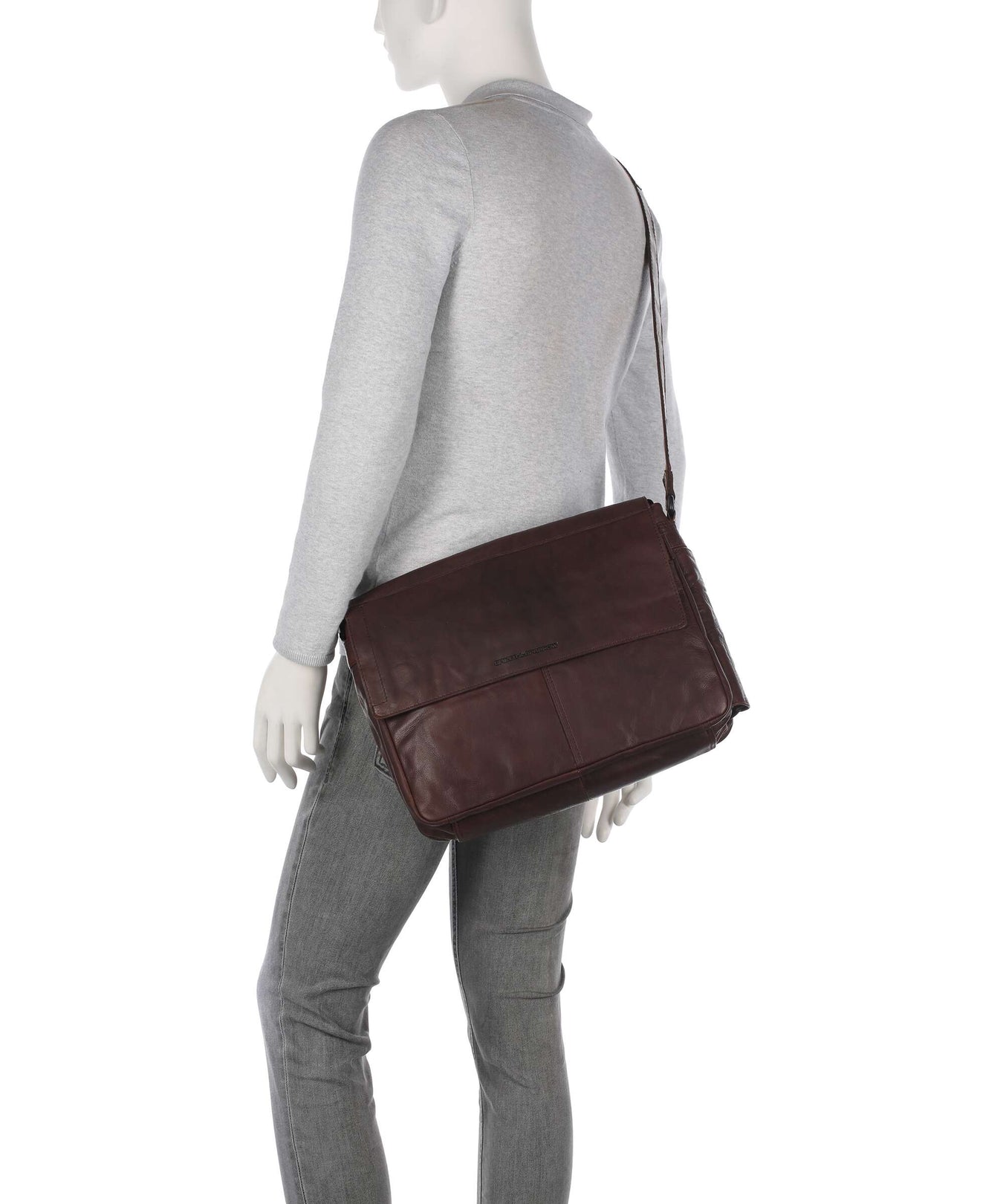 Spikes & Sparrow Bronco Ronn Messenger bag dark brown