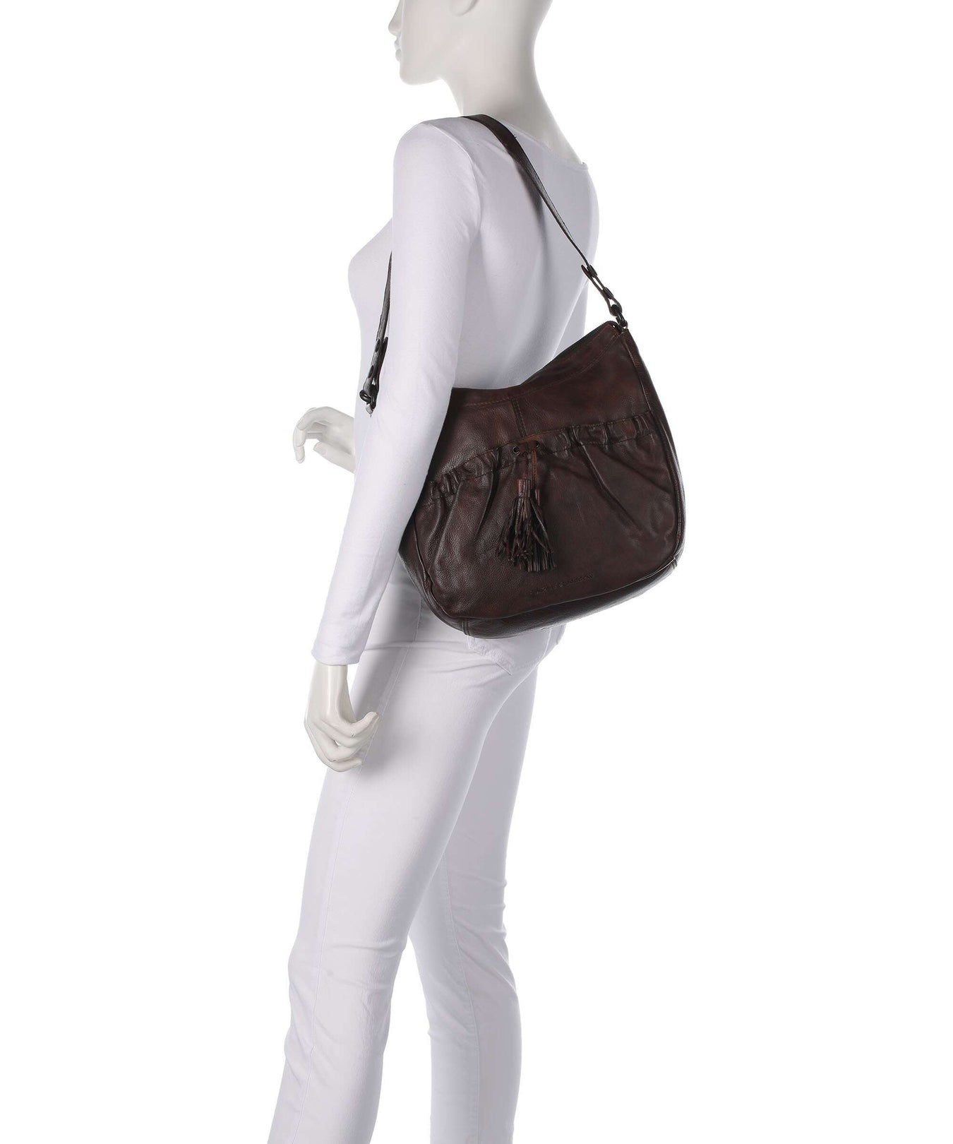 Spikes & Sparrow Apache Jinny Hobo bag dark brown