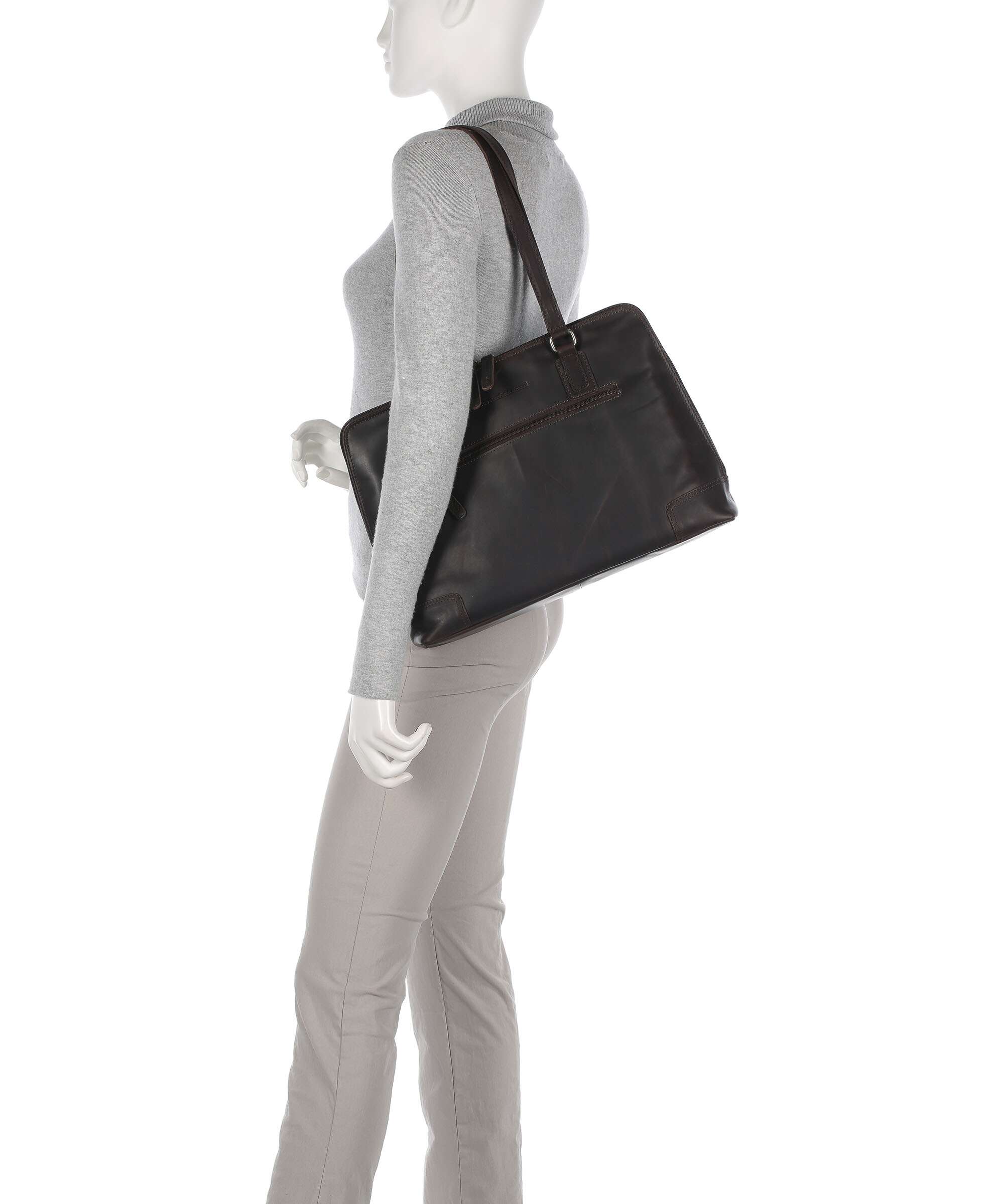 The Chesterfield Brand Wax Pull Up Cow Lugano Tote bag brown