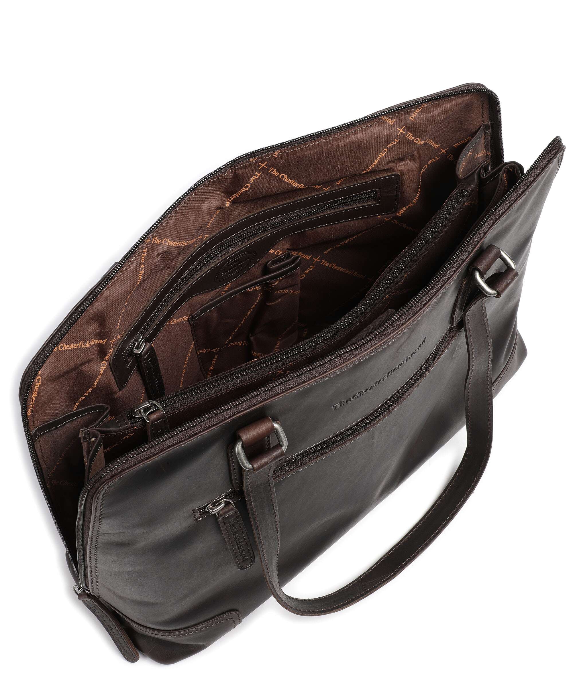 The Chesterfield Brand Wax Pull Up Cow Lugano Tote bag brown