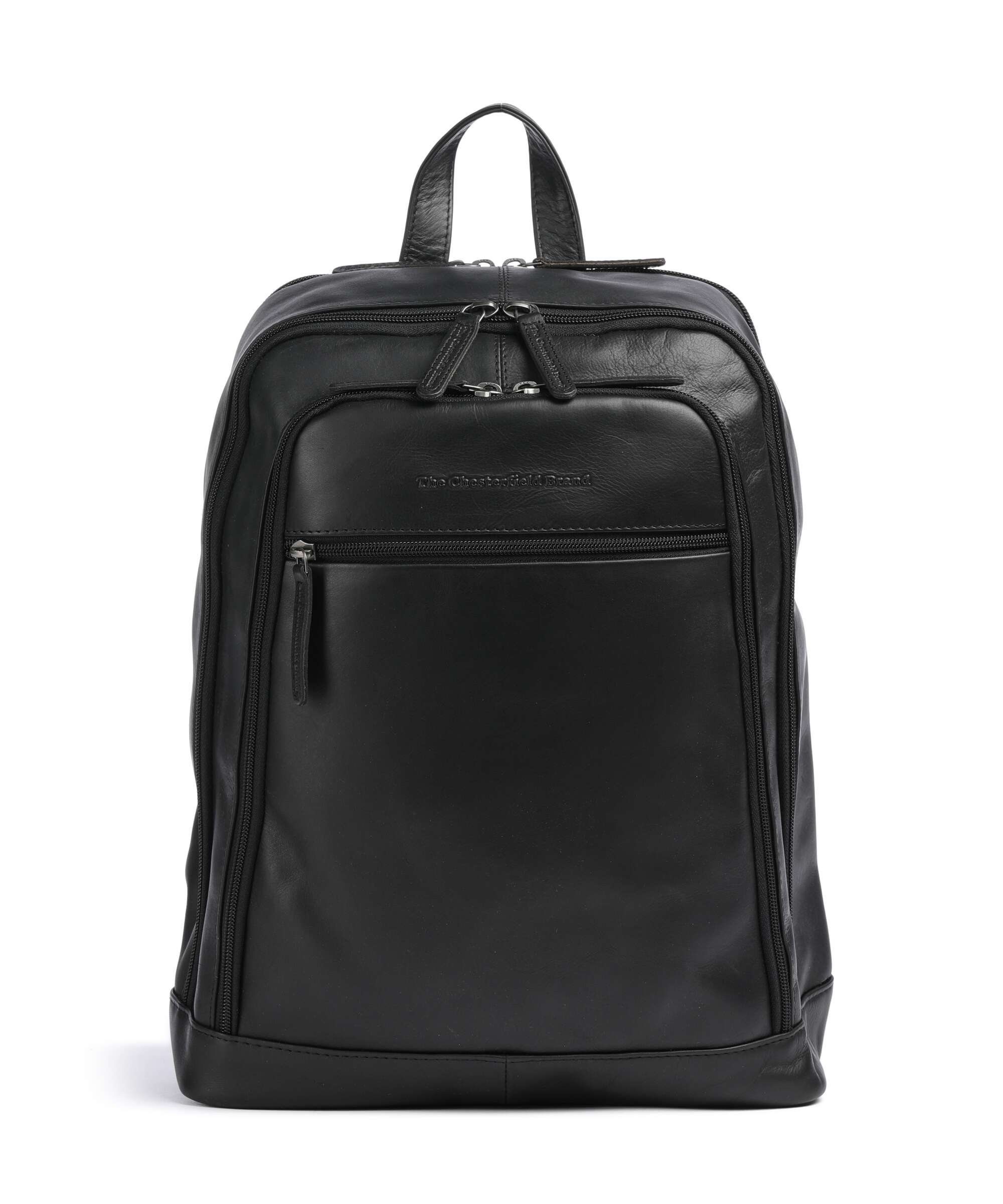 The Chesterfield Brand Cow Wax Pull Up Detroit Backpack black