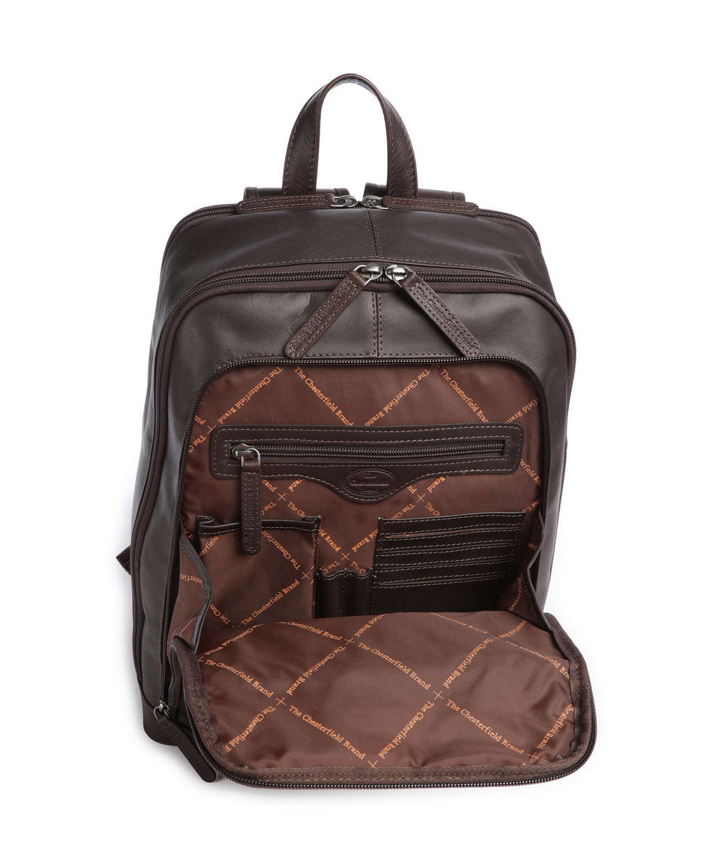 The Chesterfield Brand Wax Pull Up Cow Detroit Backpack brown