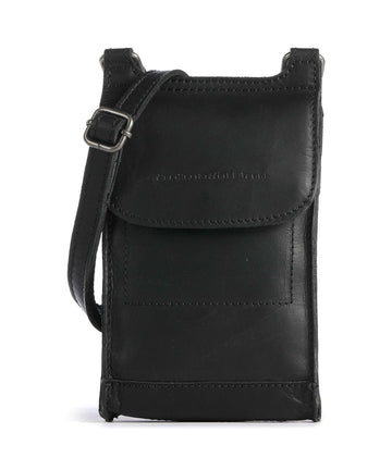 The Chesterfield Brand Cow Wax Pull Up Nebra Kabelka na mobil black