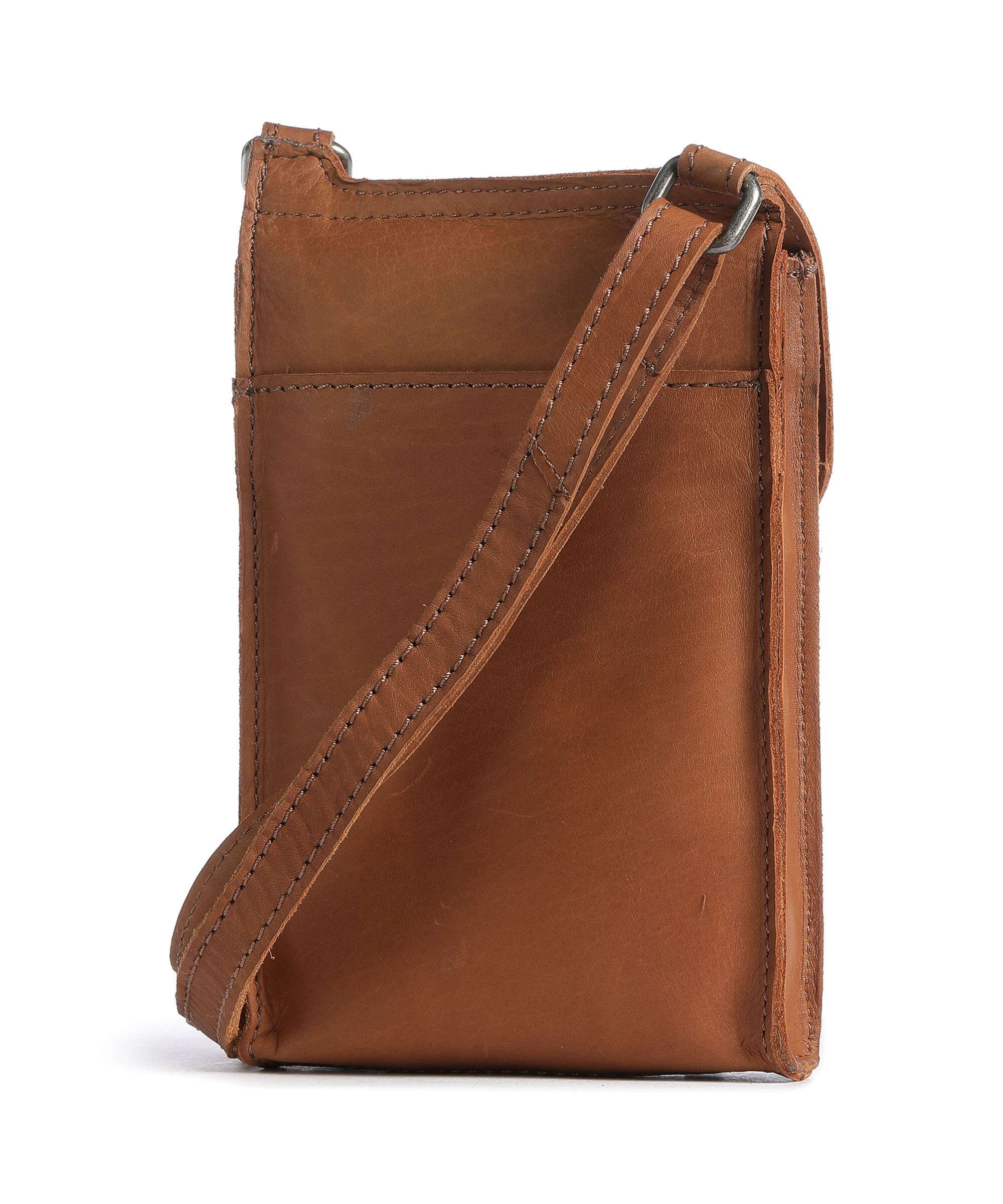 The Chesterfield Brand Wax Pull Up Cow Nebra Phone bag cognac