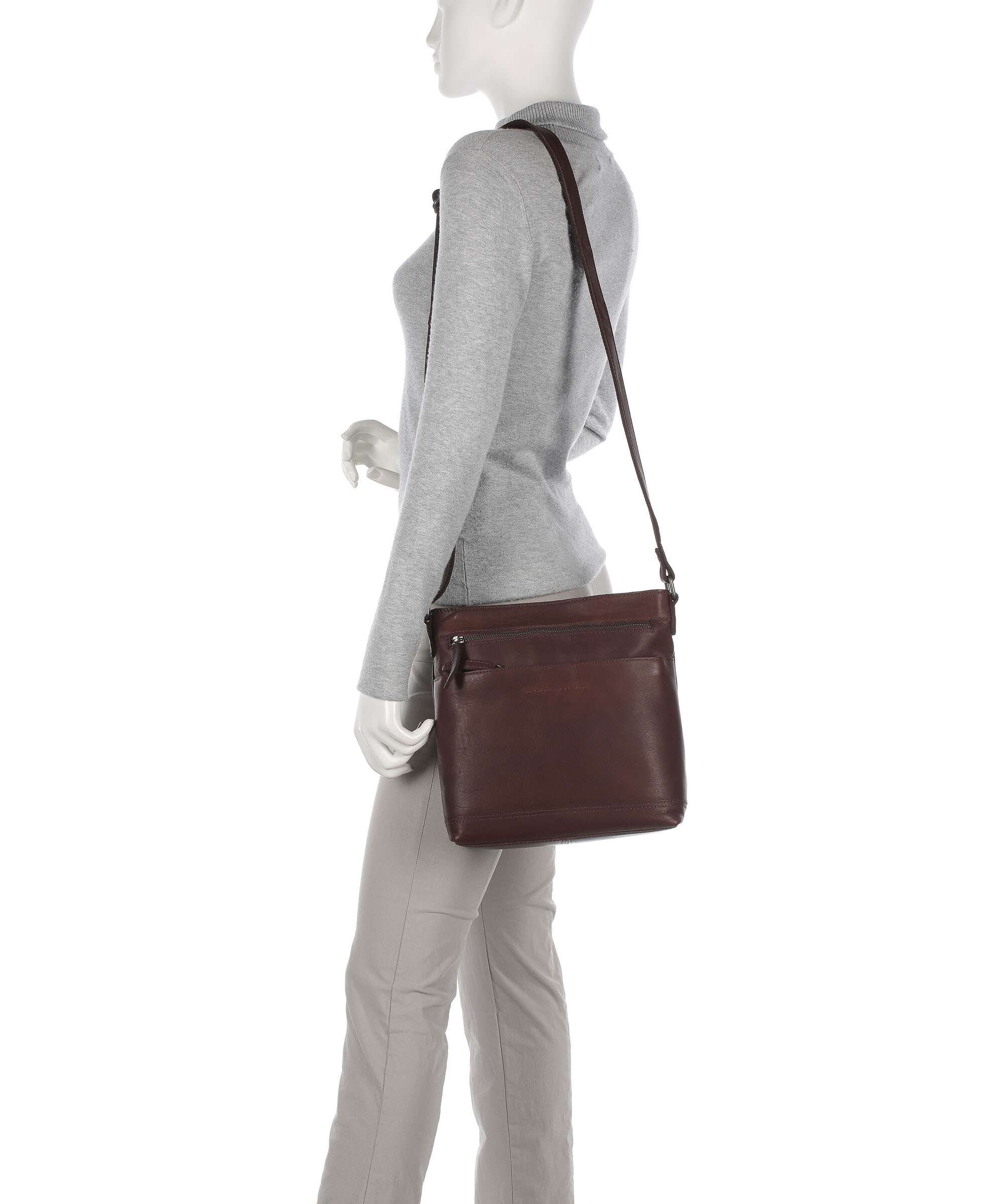 The Chesterfield Brand Wax Pull Up Cow Almeria Crossbody bag brown