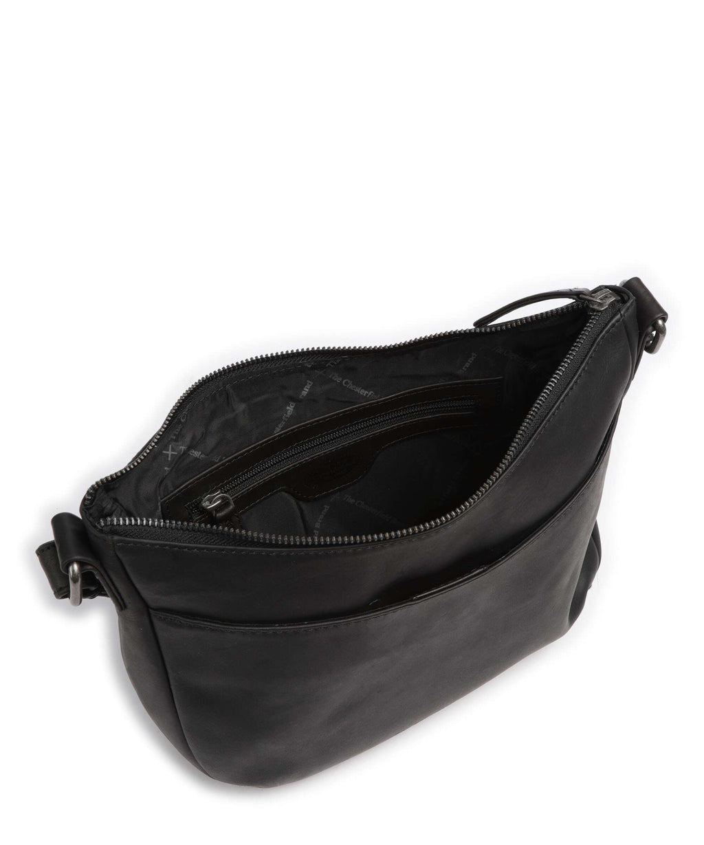 The Chesterfield Brand Wax Pull Up Cow Henderson Crossbody bag black