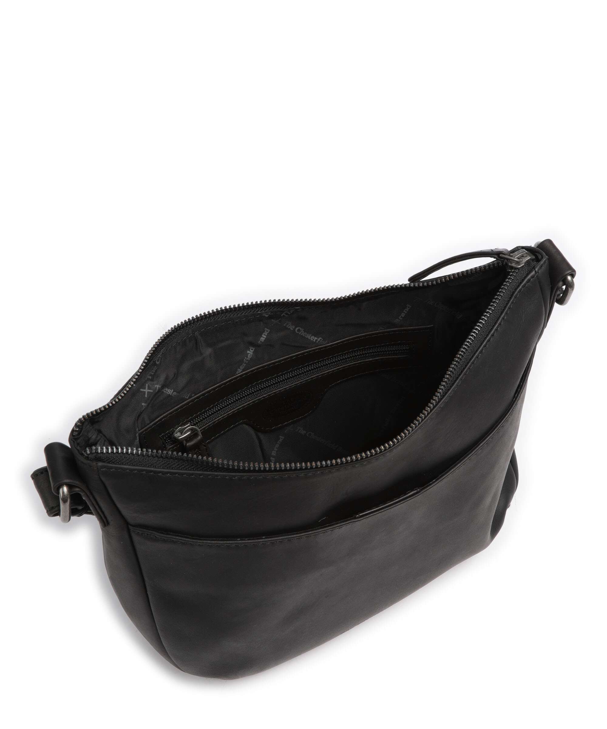 The Chesterfield Brand Wax Pull Up Cow Henderson Crossbody bag black