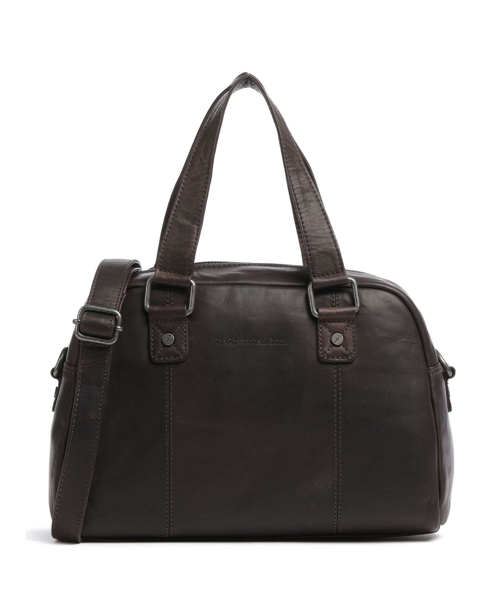 The Chesterfield Brand Wax Pull Up Cow Dover Handbag brown