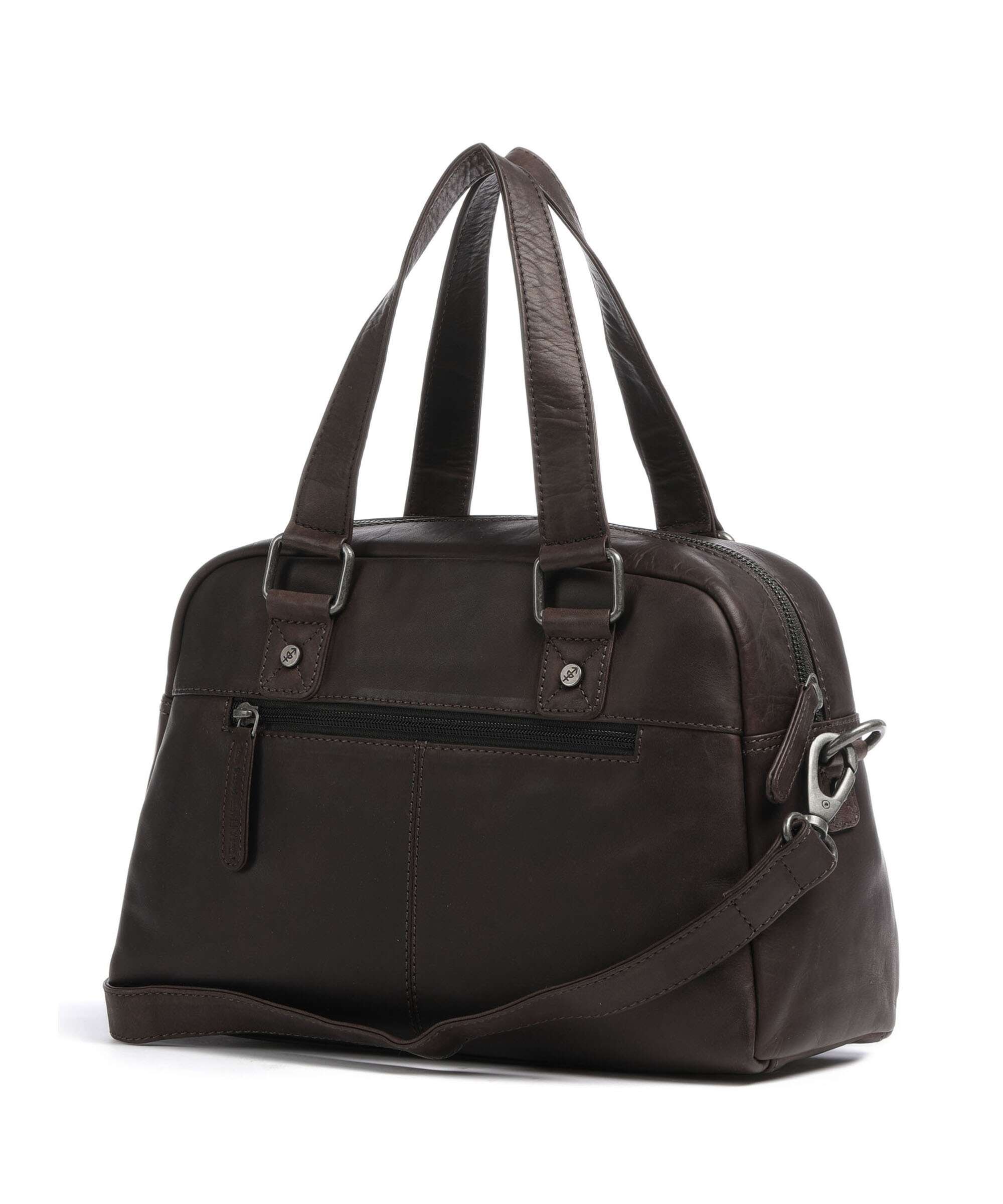 The Chesterfield Brand Wax Pull Up Cow Dover Handbag brown