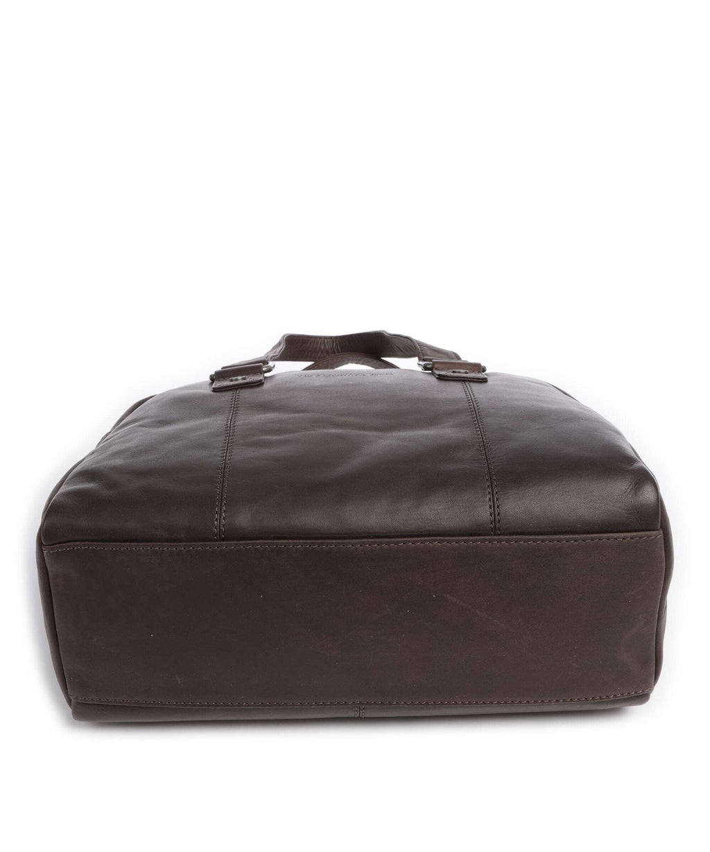 The Chesterfield Brand Wax Pull Up Cow Dover Handbag brown