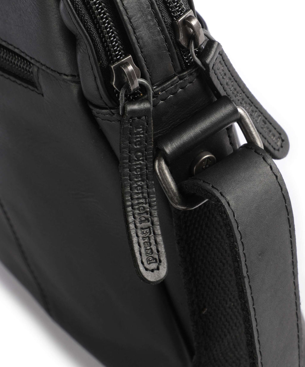 The Chesterfield Brand Wax Pull Up Cow Arnhem Crossbody bag black