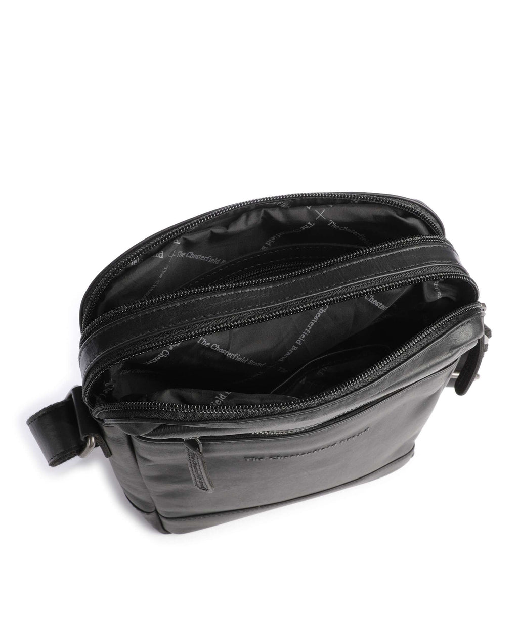The Chesterfield Brand Cow Wax Pull Up Arnhem Crossbody bag black