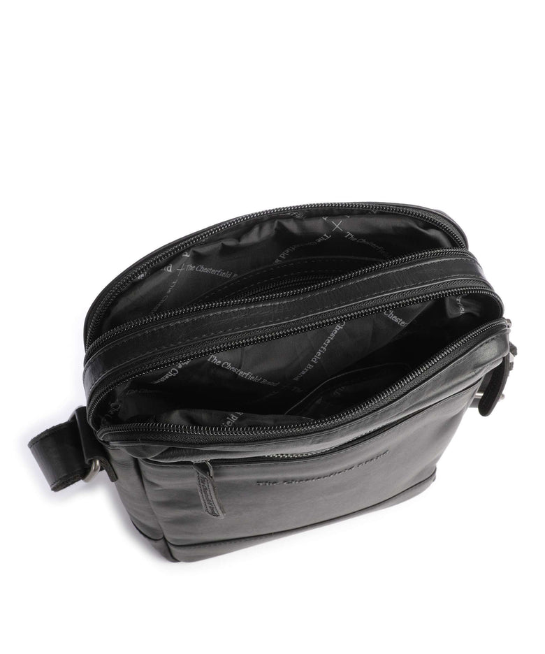 The Chesterfield Brand Cow Wax Pull Up Arnhem Crossbody bag black