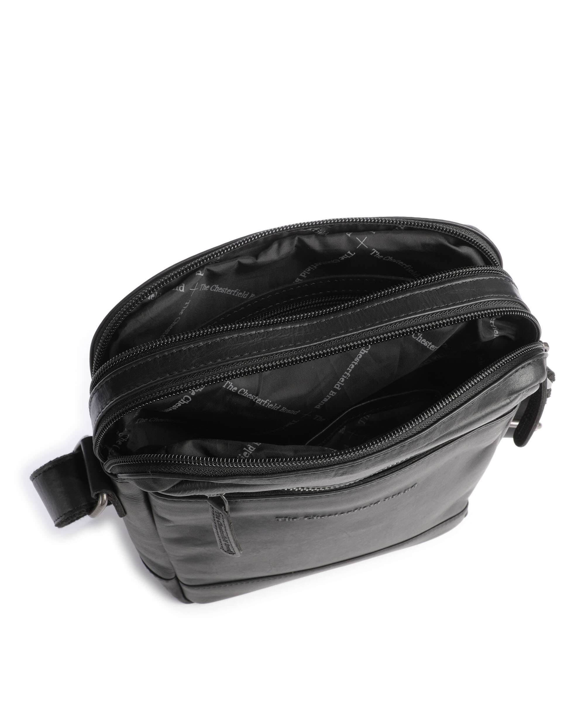 The Chesterfield Brand Wax Pull Up Cow Arnhem Crossbody bag black