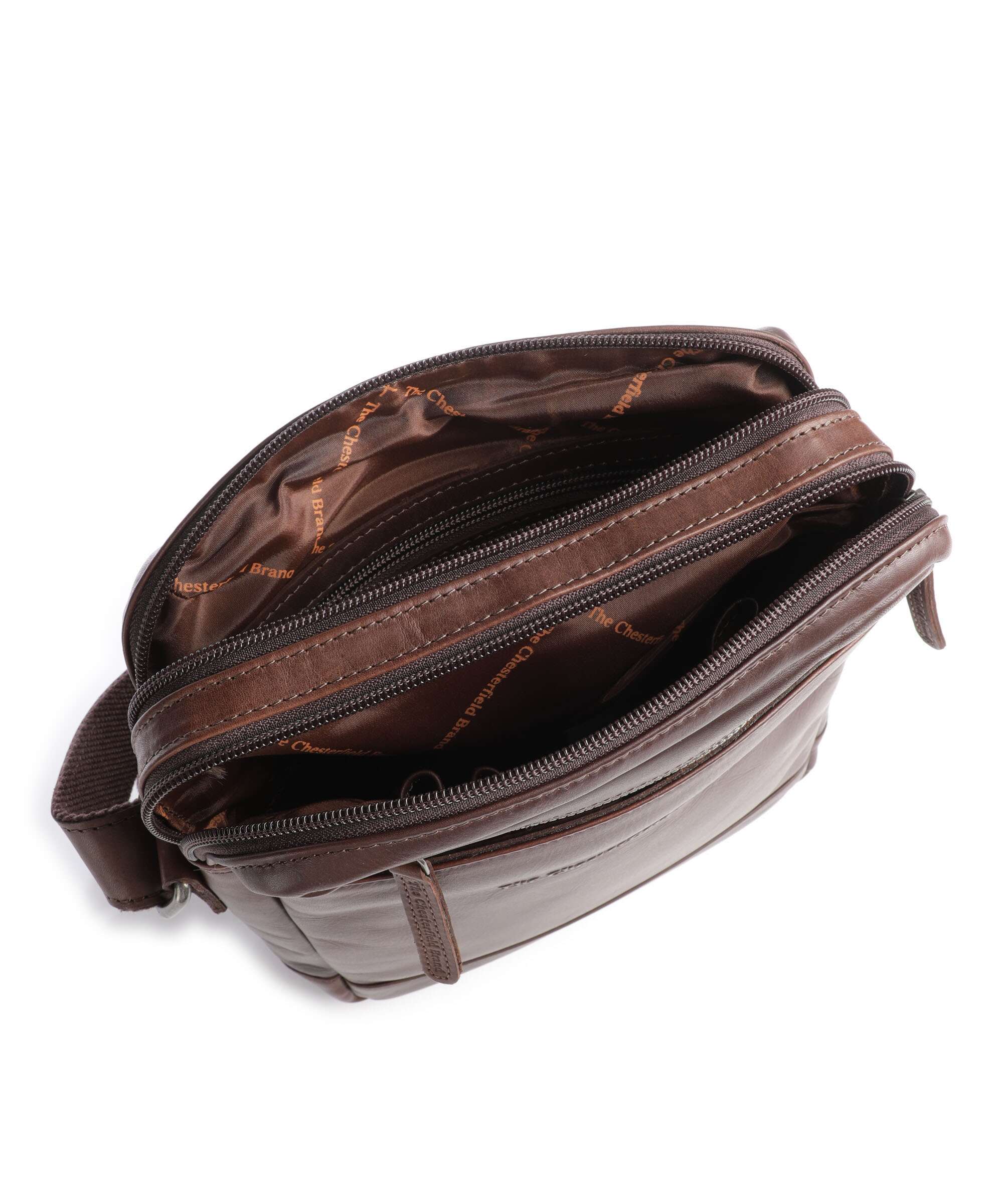 The Chesterfield Brand Wax Pull Up Cow Arnhem Crossbody bag brown
