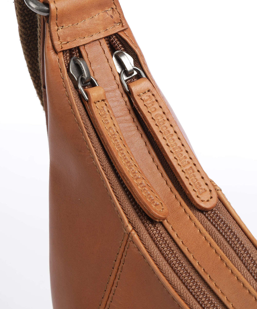 The Chesterfield Brand Cow Wax Pull Up Arlette Hobo bag cognac