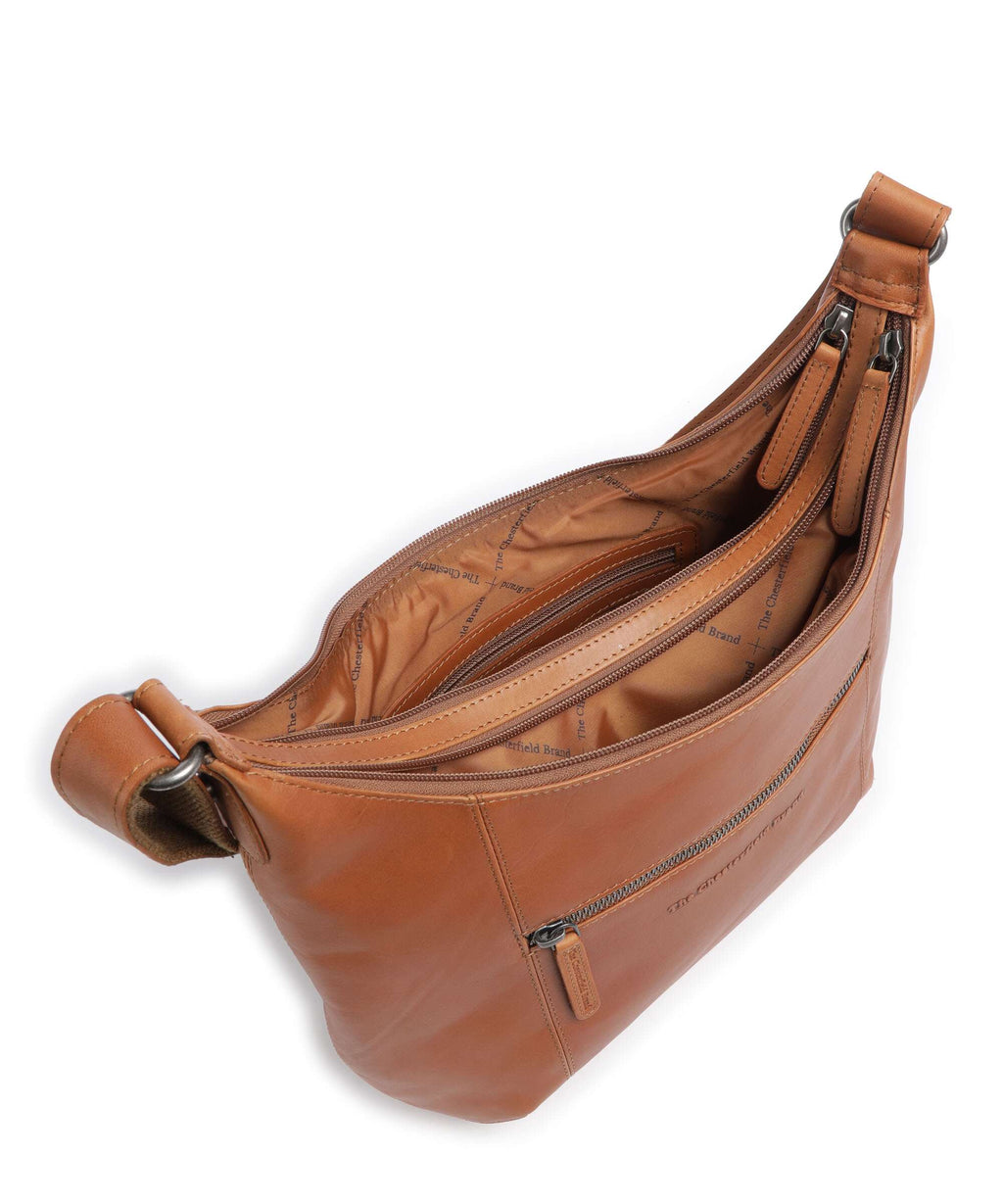 The Chesterfield Brand Wax Pull Up Cow Arlette Hobo bag cognac