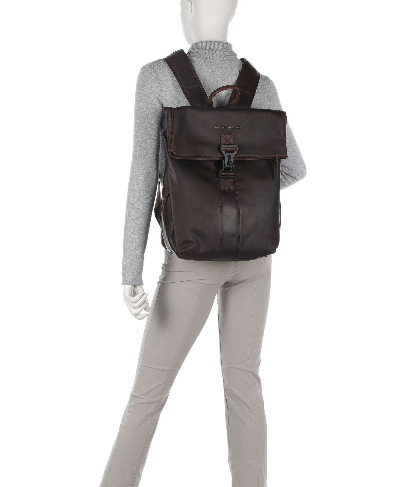 The Chesterfield Brand Cow Wax Pull Up Savona Backpack brown