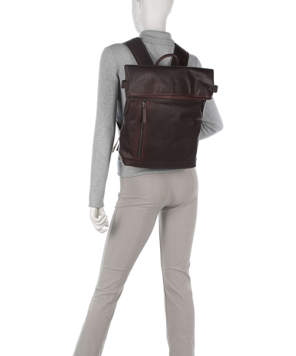 The Chesterfield Brand Wax Pull Up Cow Mazara Backpack brown