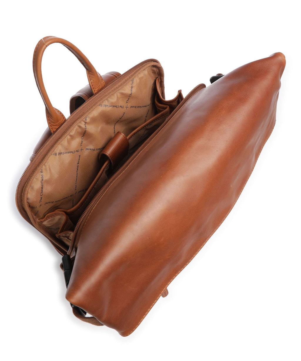 The Chesterfield Brand Wax Pull Up Cow Mazara Backpack cognac
