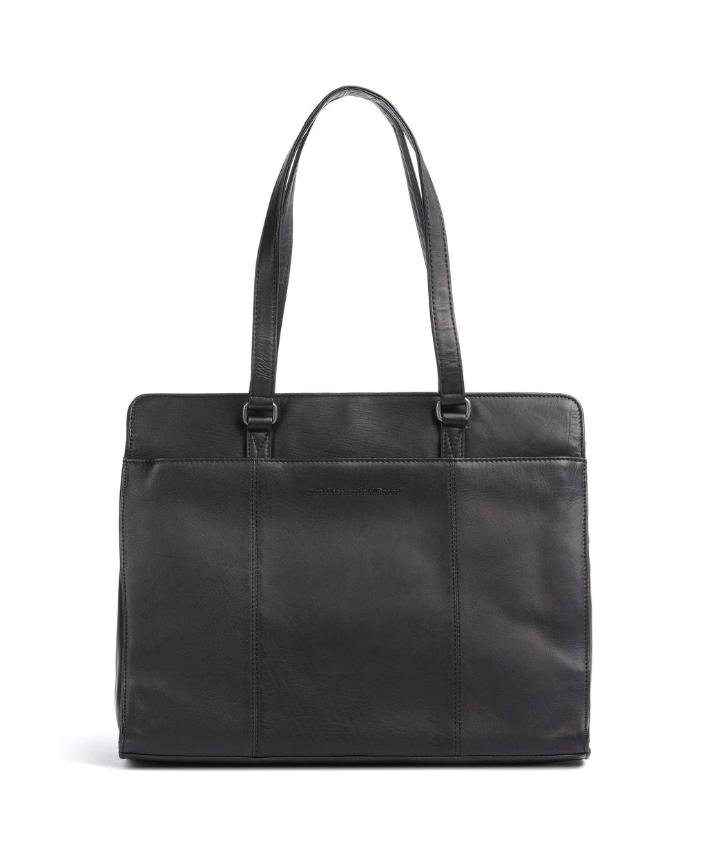 The Chesterfield Brand Wax Pull Up Cow Fidenza Tote bag black