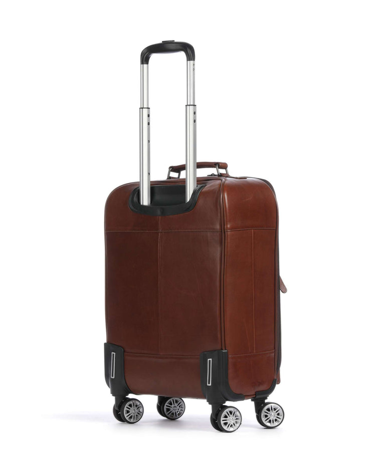 The Chesterfield Brand Cow Wax Pull Up San Marino Spinner (4 wheels) cognac