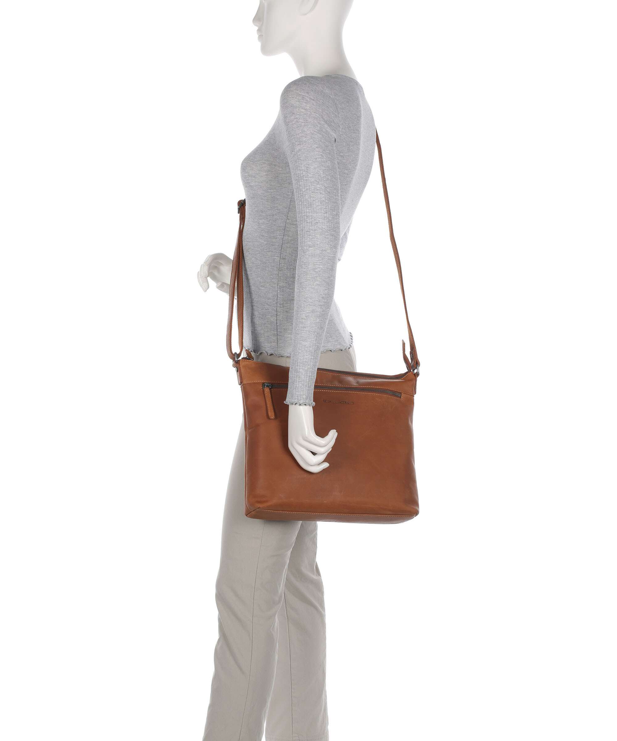 The Chesterfield Brand Wax Pull Up Cow Cartagena Crossbody bag cognac