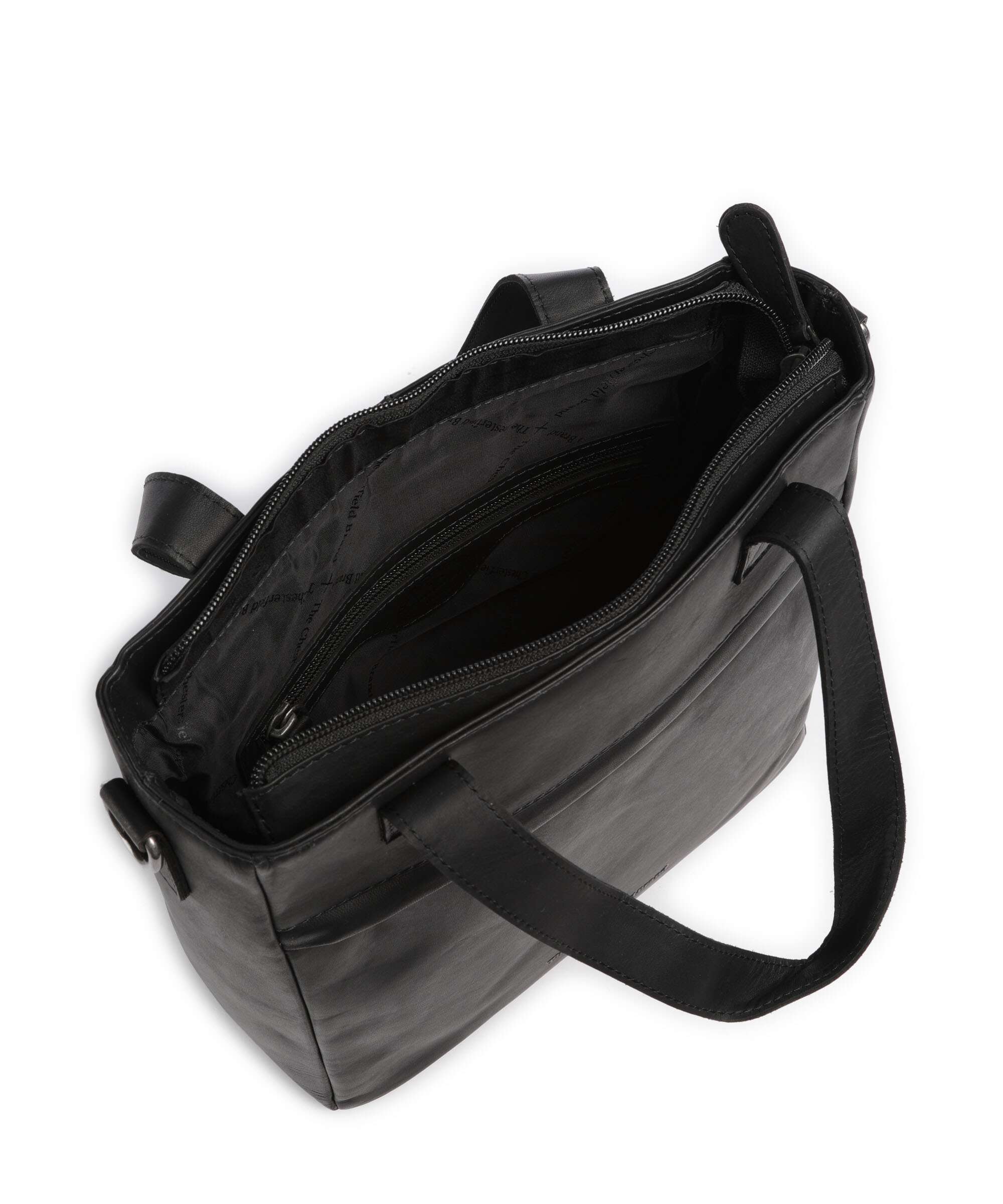 The Chesterfield Brand Wax Pull Up Cow Lingfield Handbag black