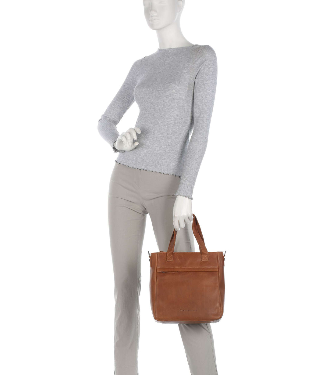 The Chesterfield Brand Wax Pull Up Cow Lingfield Handbag cognac