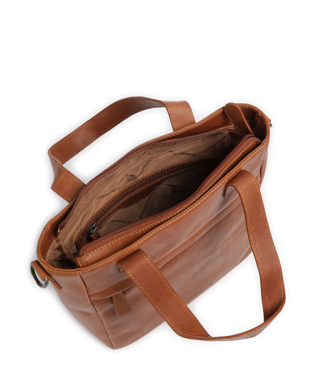 The Chesterfield Brand Wax Pull Up Cow Lingfield Handbag cognac