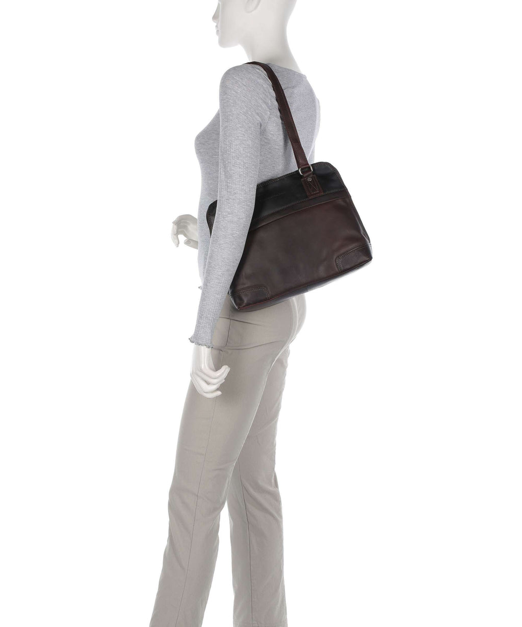 The Chesterfield Brand Wax Pull Up Cow Belgrado Shoulder bag brown