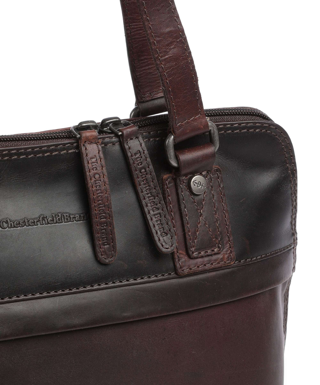 The Chesterfield Brand Wax Pull Up Cow Belgrado Shoulder bag brown