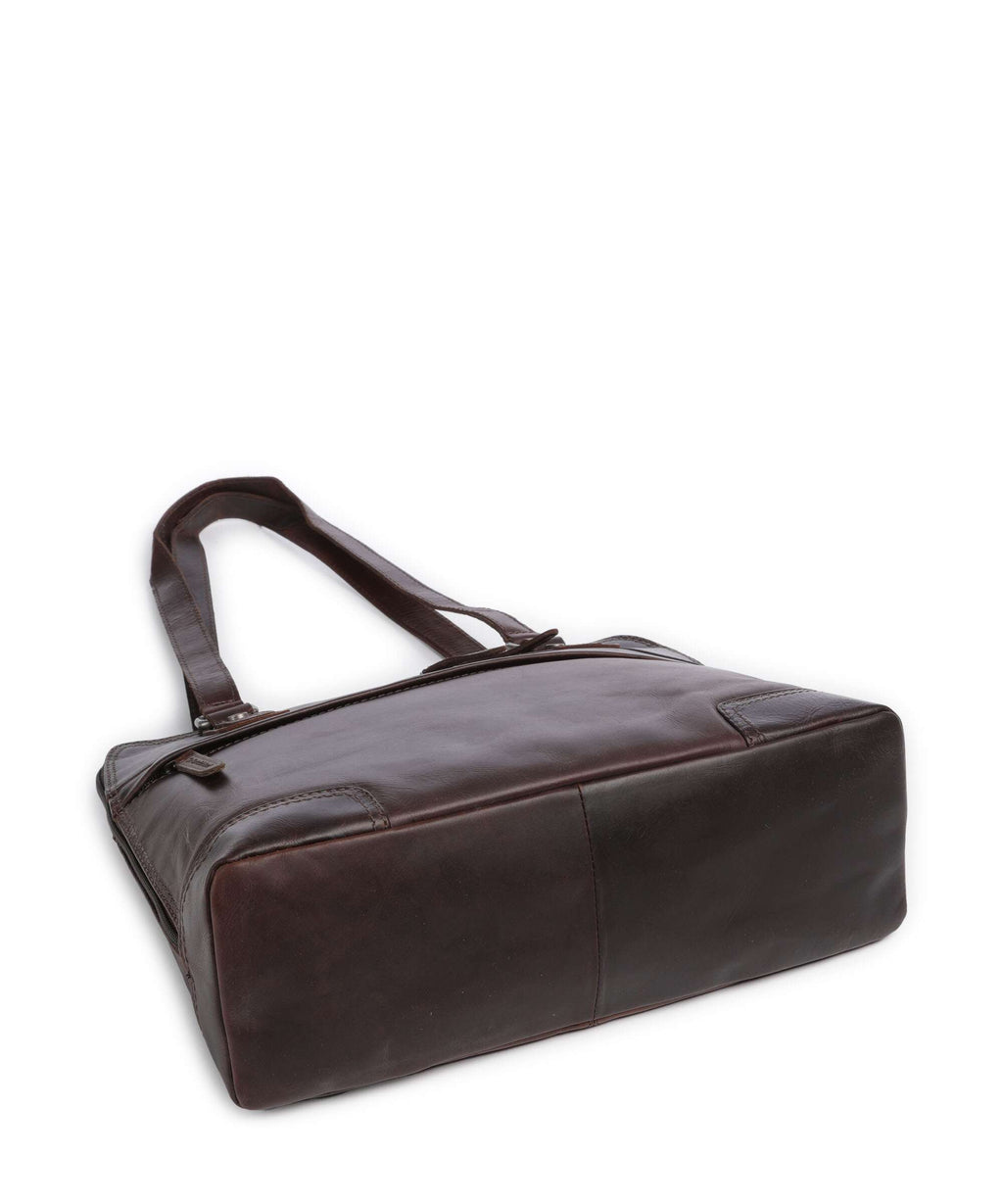 The Chesterfield Brand Wax Pull Up Cow Belgrado Shoulder bag brown