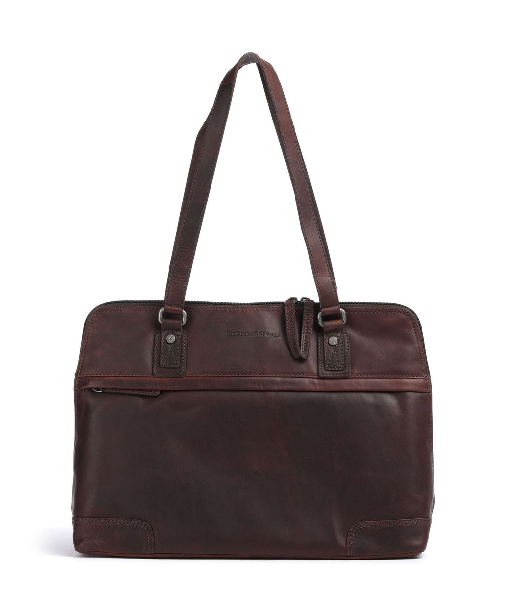 The Chesterfield Brand Wax Pull Up Cow Branson Shoulder bag brown