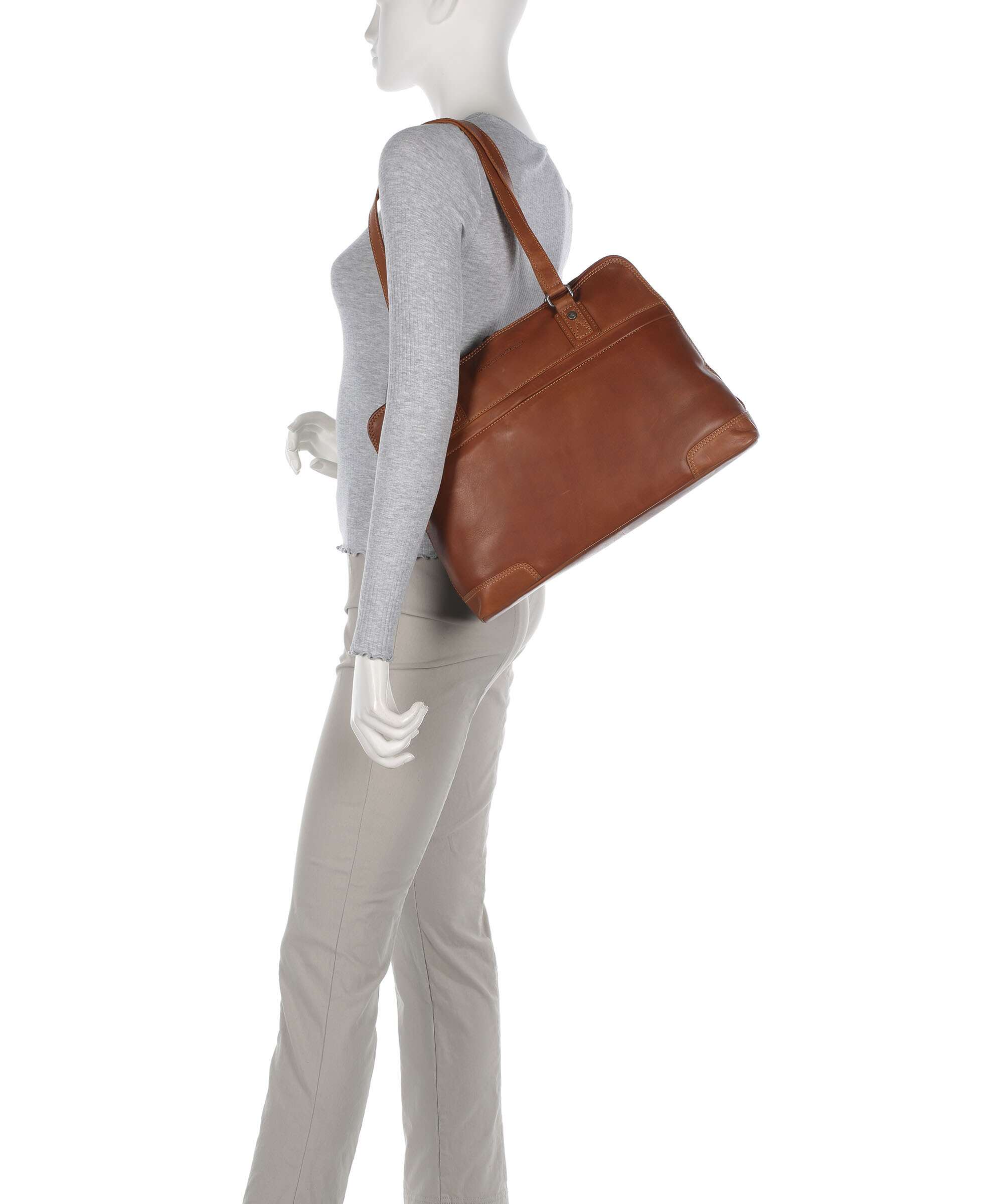 The Chesterfield Brand Wax Pull Up Cow Branson Shoulder bag cognac
