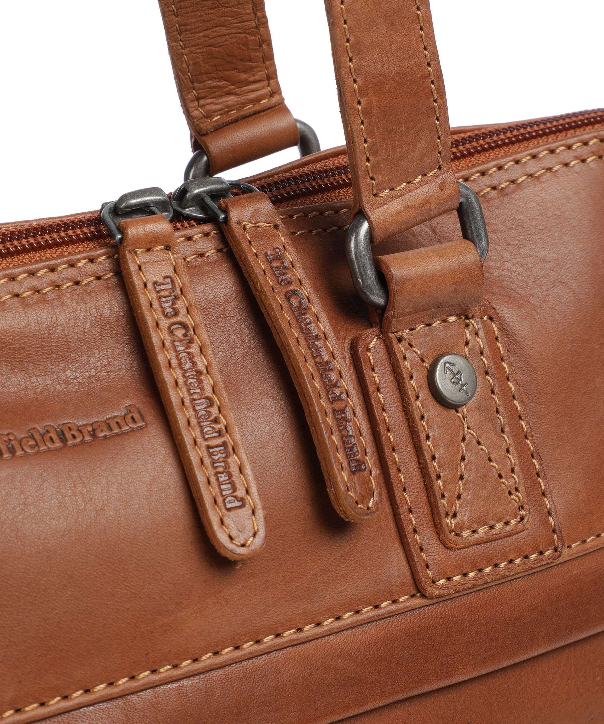 The Chesterfield Brand Wax Pull Up Cow Branson Shoulder bag cognac
