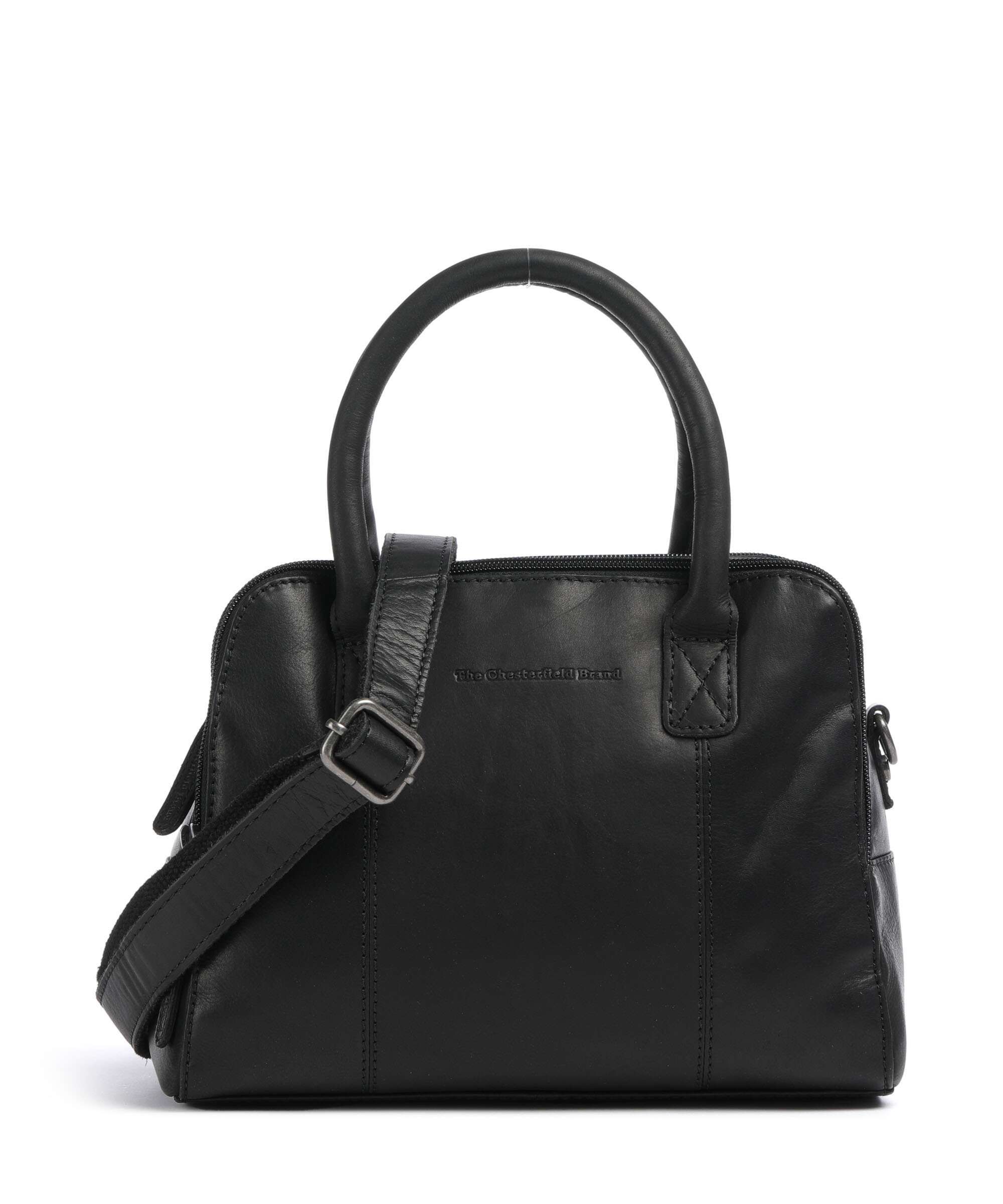 The Chesterfield Brand Wax Pull Up Cow Ezra Handbag black