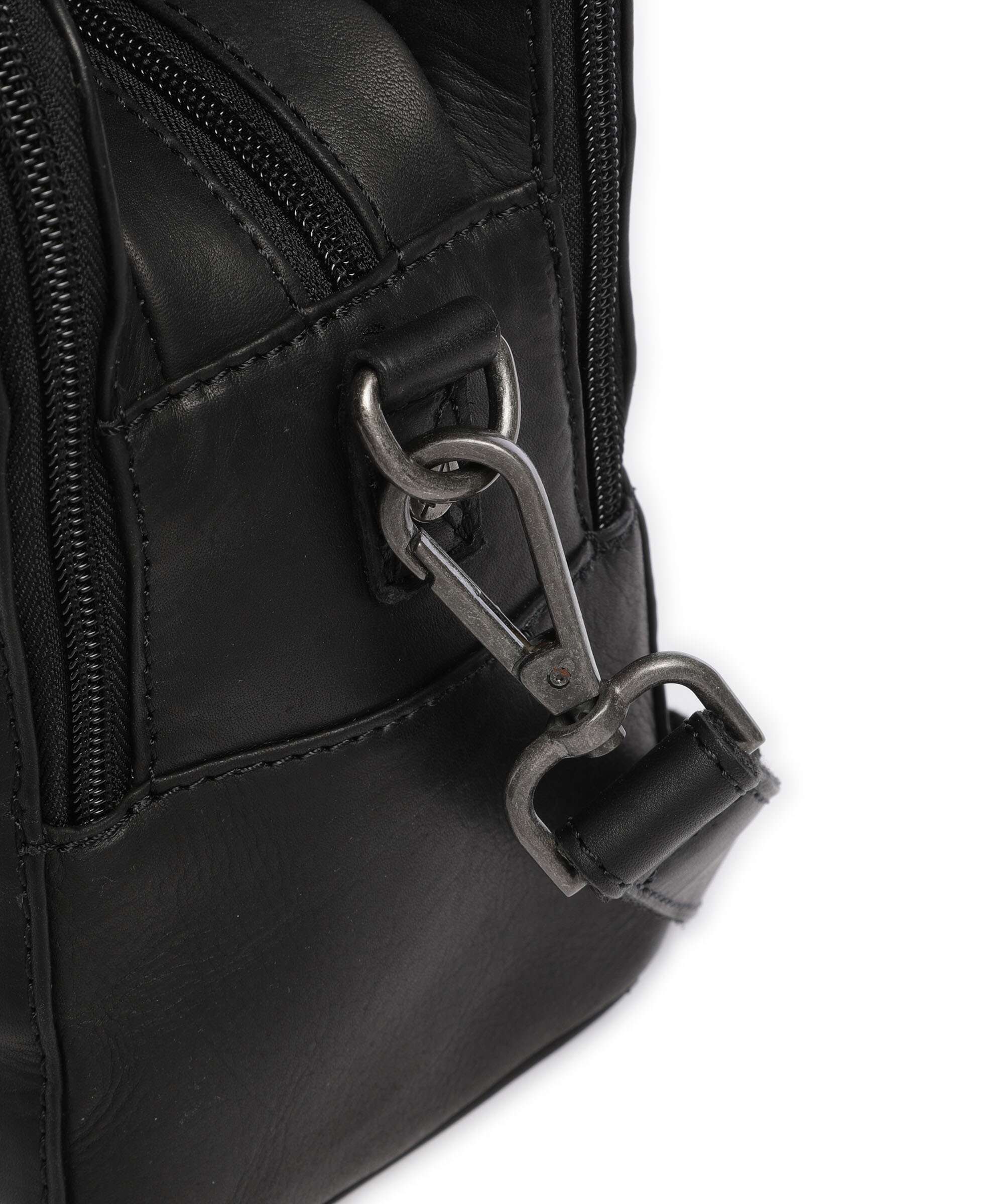 The Chesterfield Brand Wax Pull Up Cow Ezra Handbag black