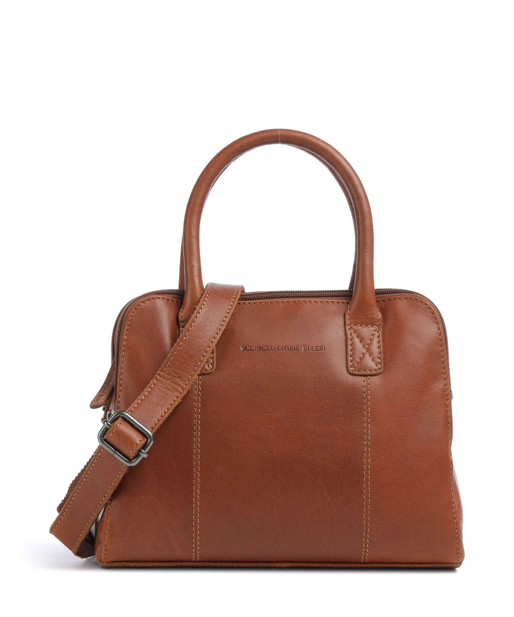 The Chesterfield Brand Wax Pull Up Cow Ezra Handbag cognac