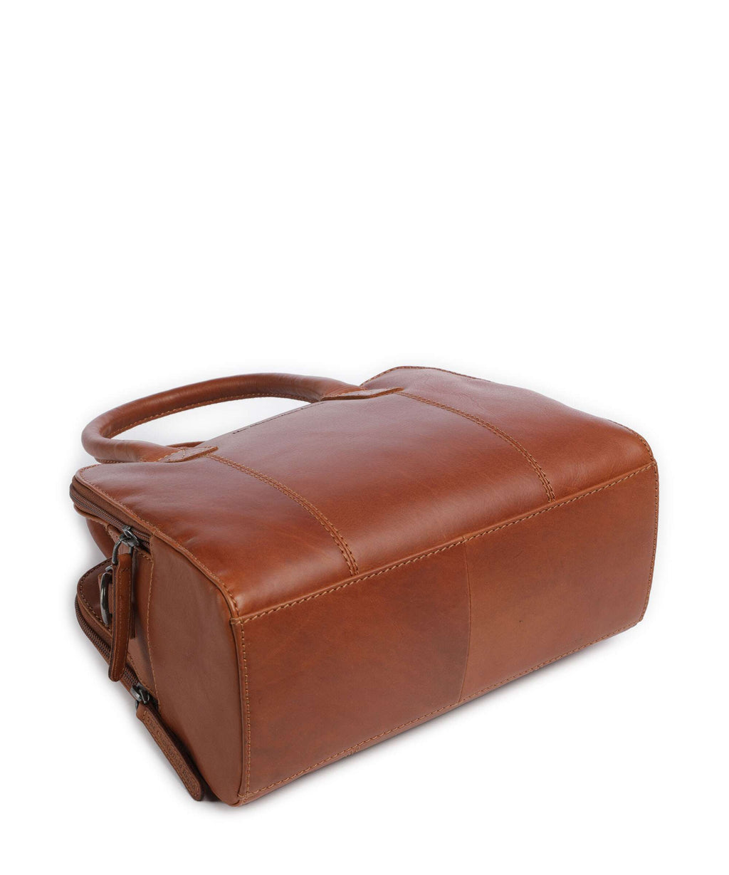 The Chesterfield Brand Wax Pull Up Cow Ezra Handbag cognac