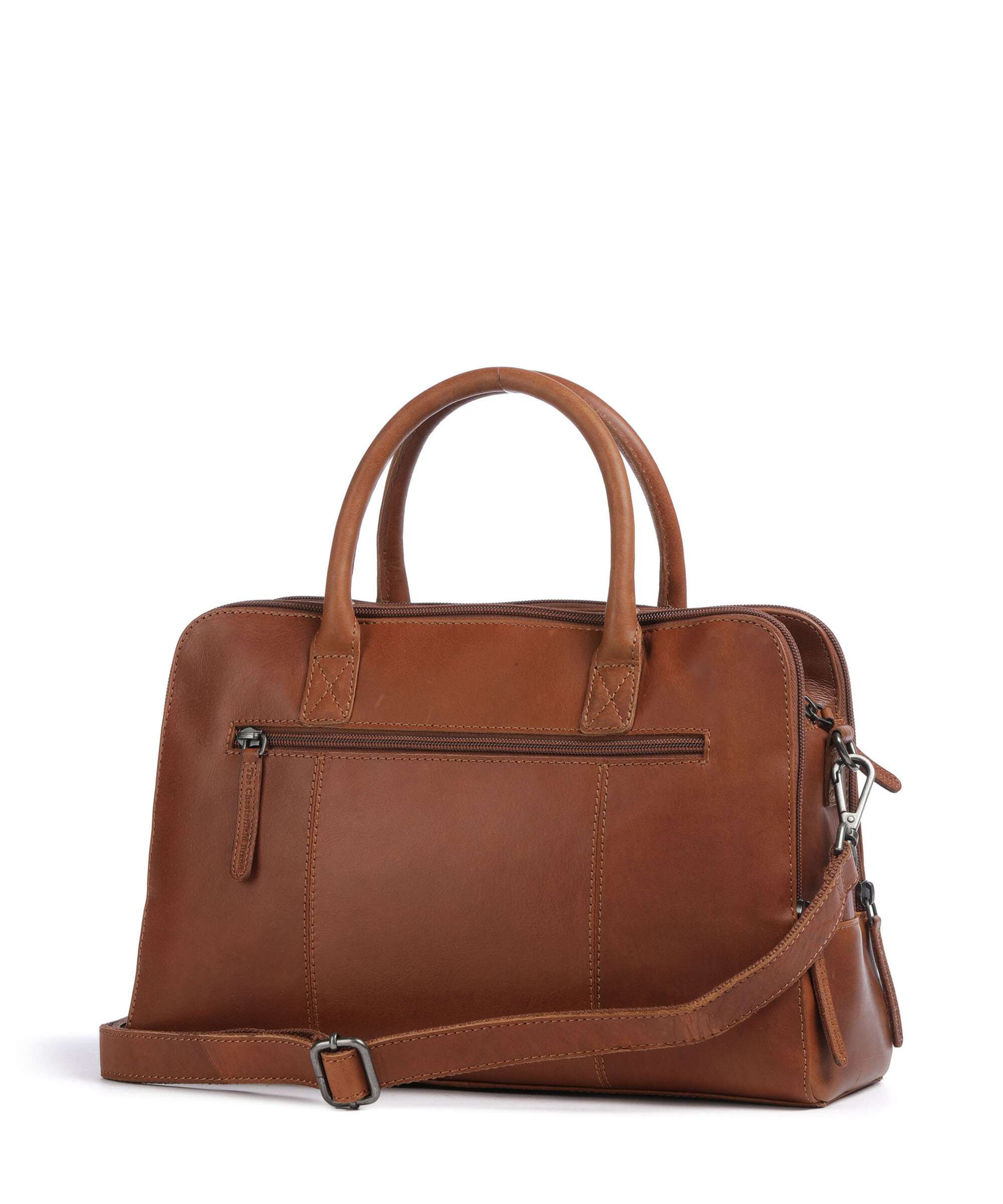 The Chesterfield Brand Wax Pull Up Cow Layton Handbag cognac