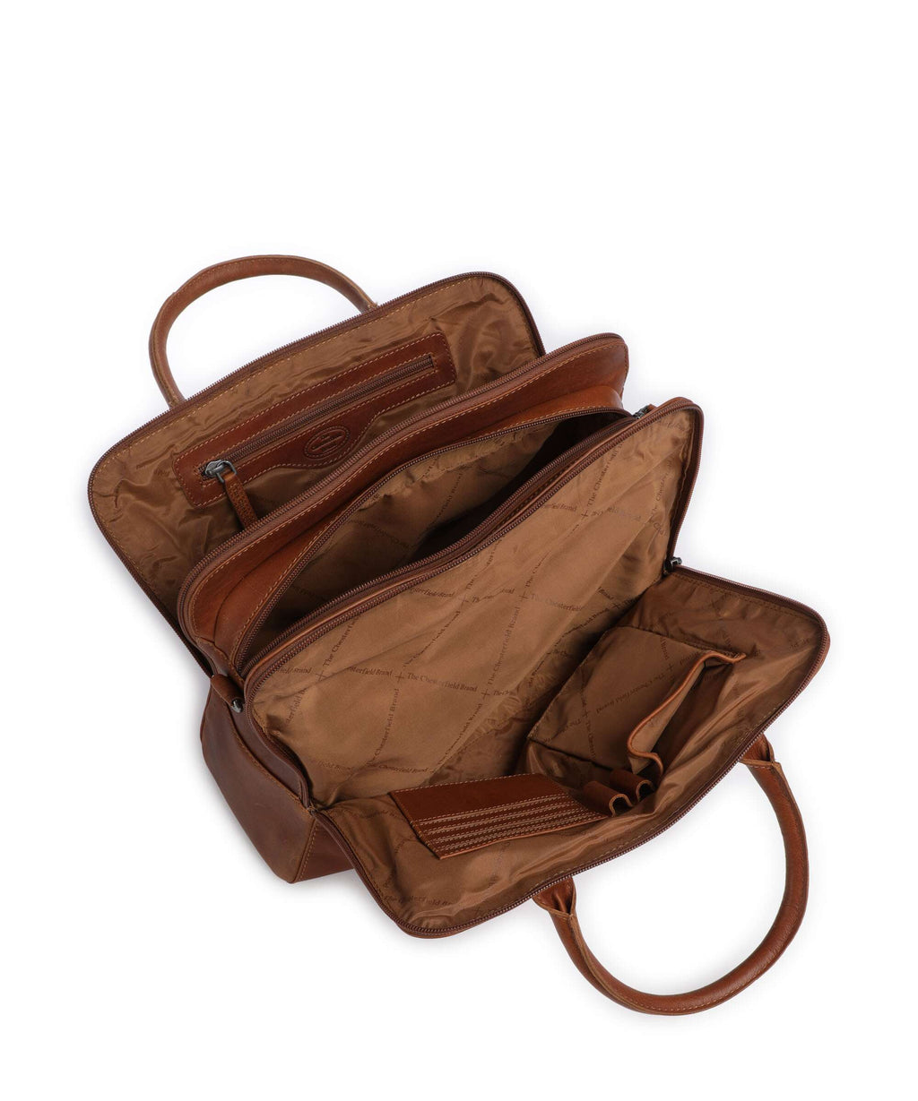 The Chesterfield Brand Wax Pull Up Cow Layton Handbag cognac
