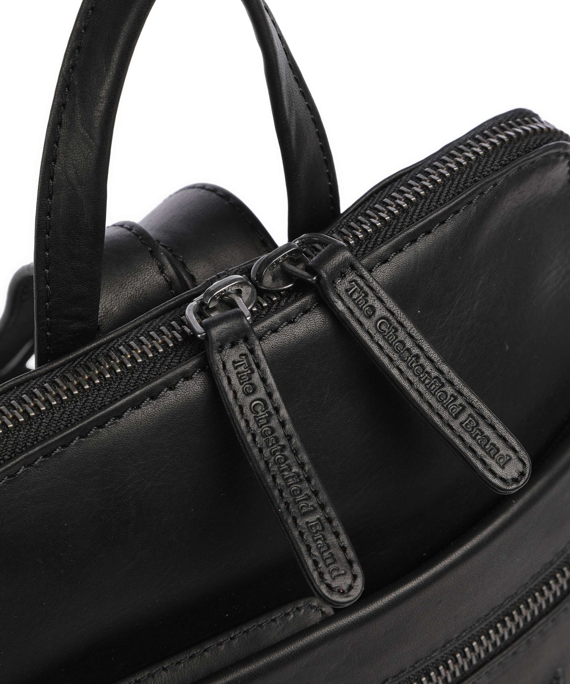 The Chesterfield Brand Wax Pull Up Cow Linford Backpack black