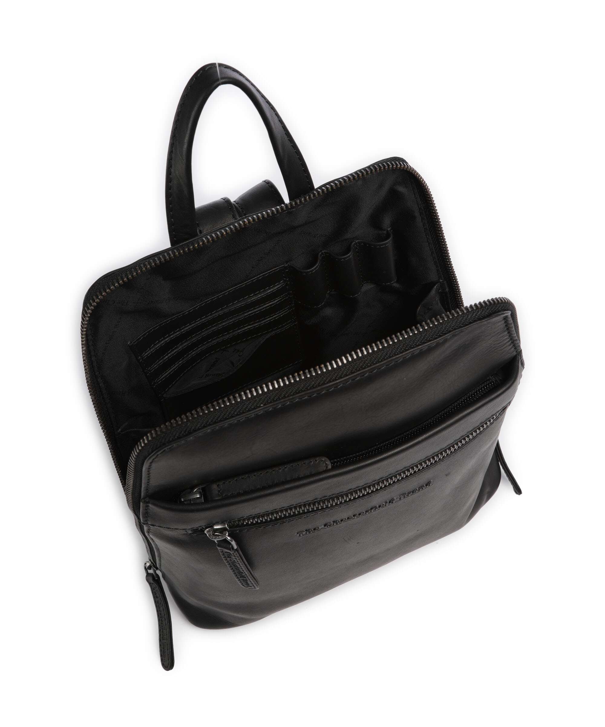 The Chesterfield Brand Wax Pull Up Cow Linford Backpack black