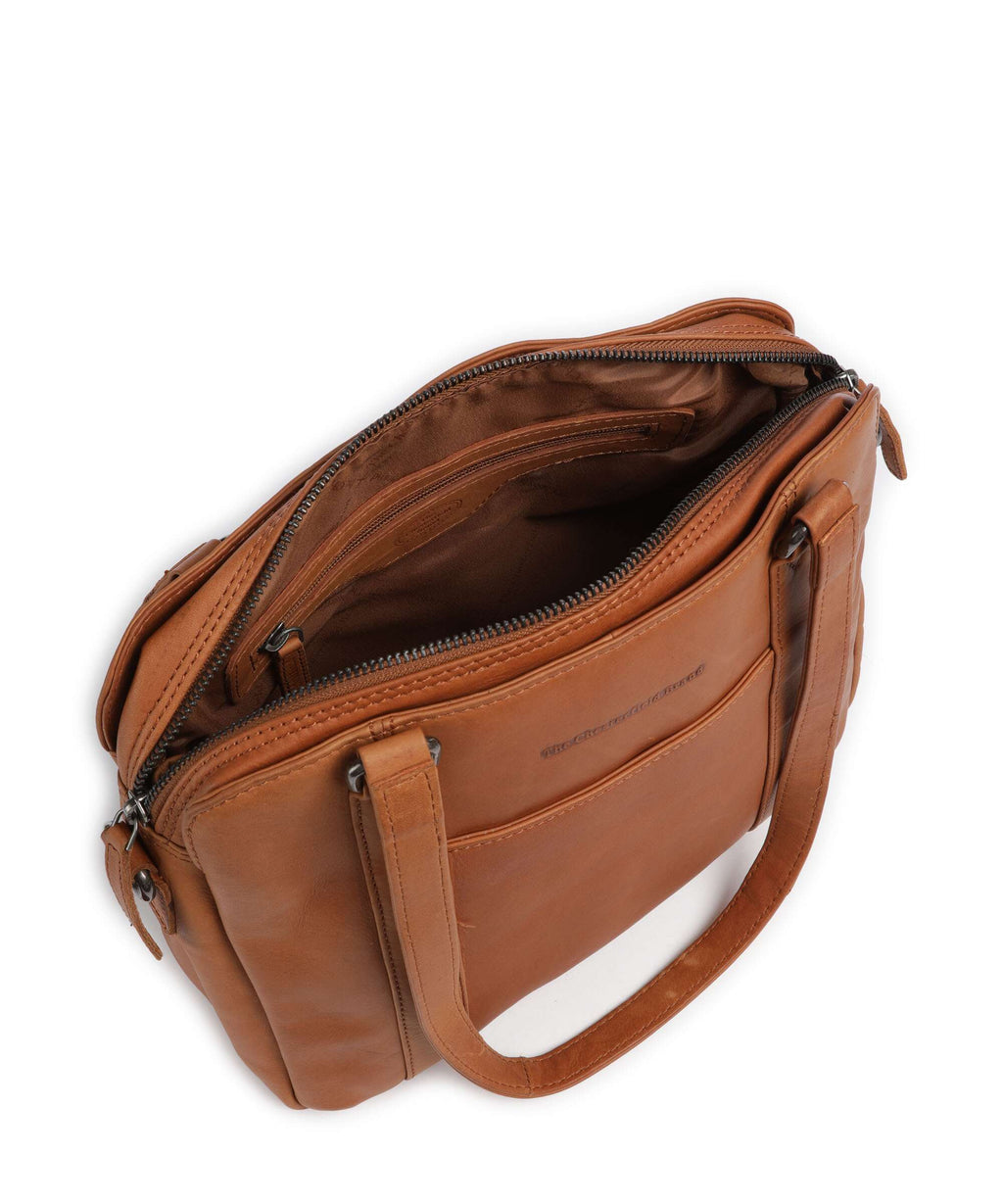 The Chesterfield Brand Wax Pull Up Cow Porlezza Shoulder bag cognac