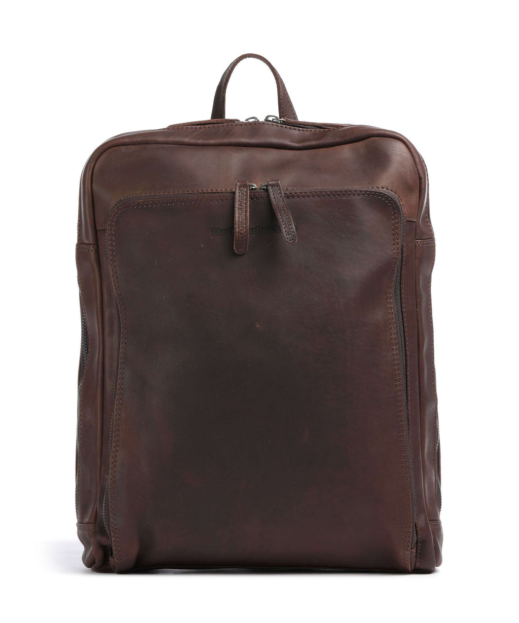The Chesterfield Brand Wax Pull Up Cow Jasper Backpack brown