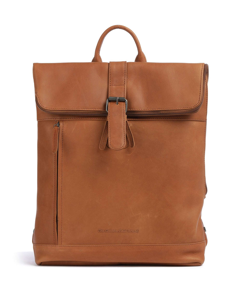 The Chesterfield Brand Cow Wax Pull Up Larsson Backpack cognac