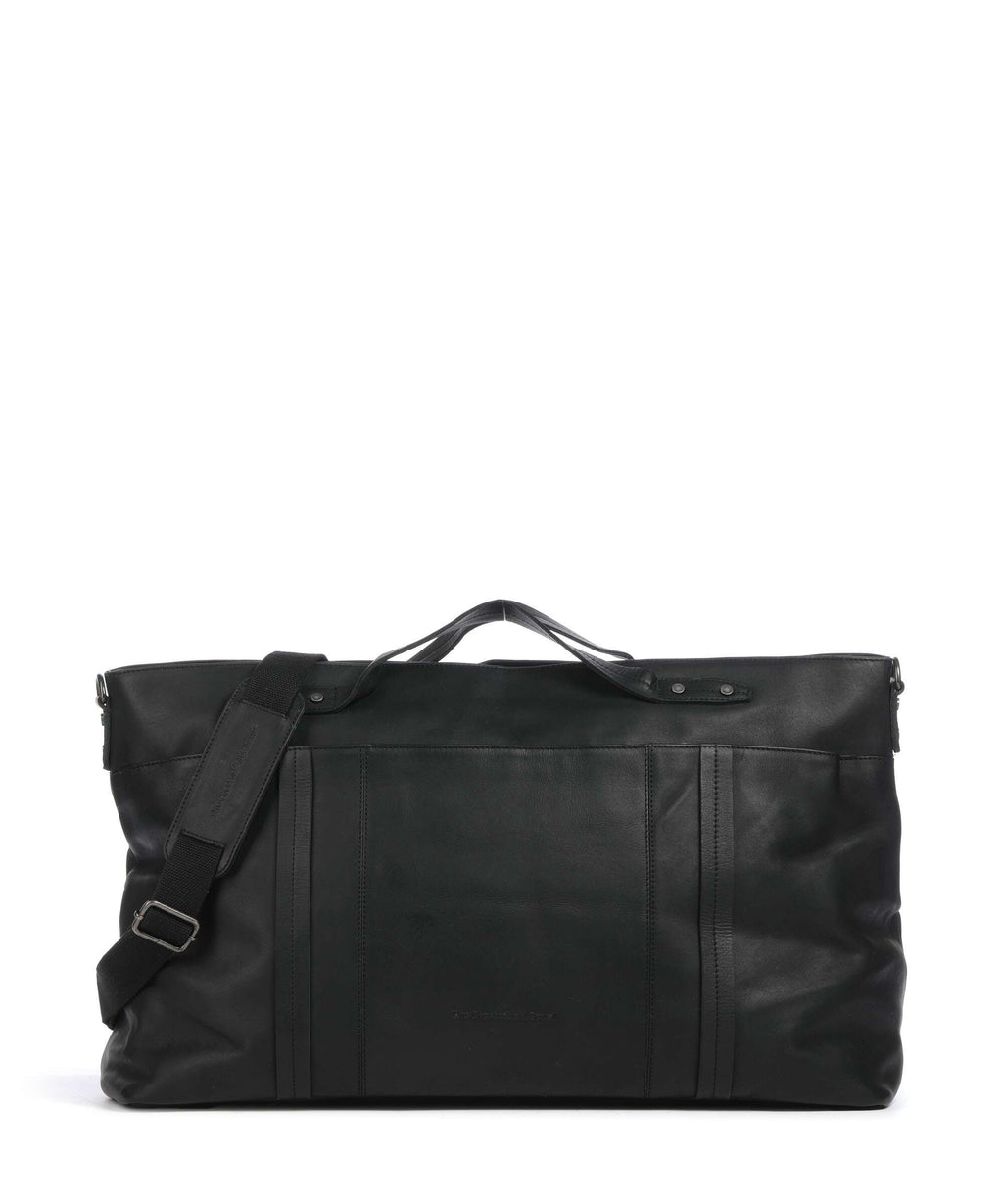 The Chesterfield Brand Wax Pull Up Cow Mark Weekend bag black