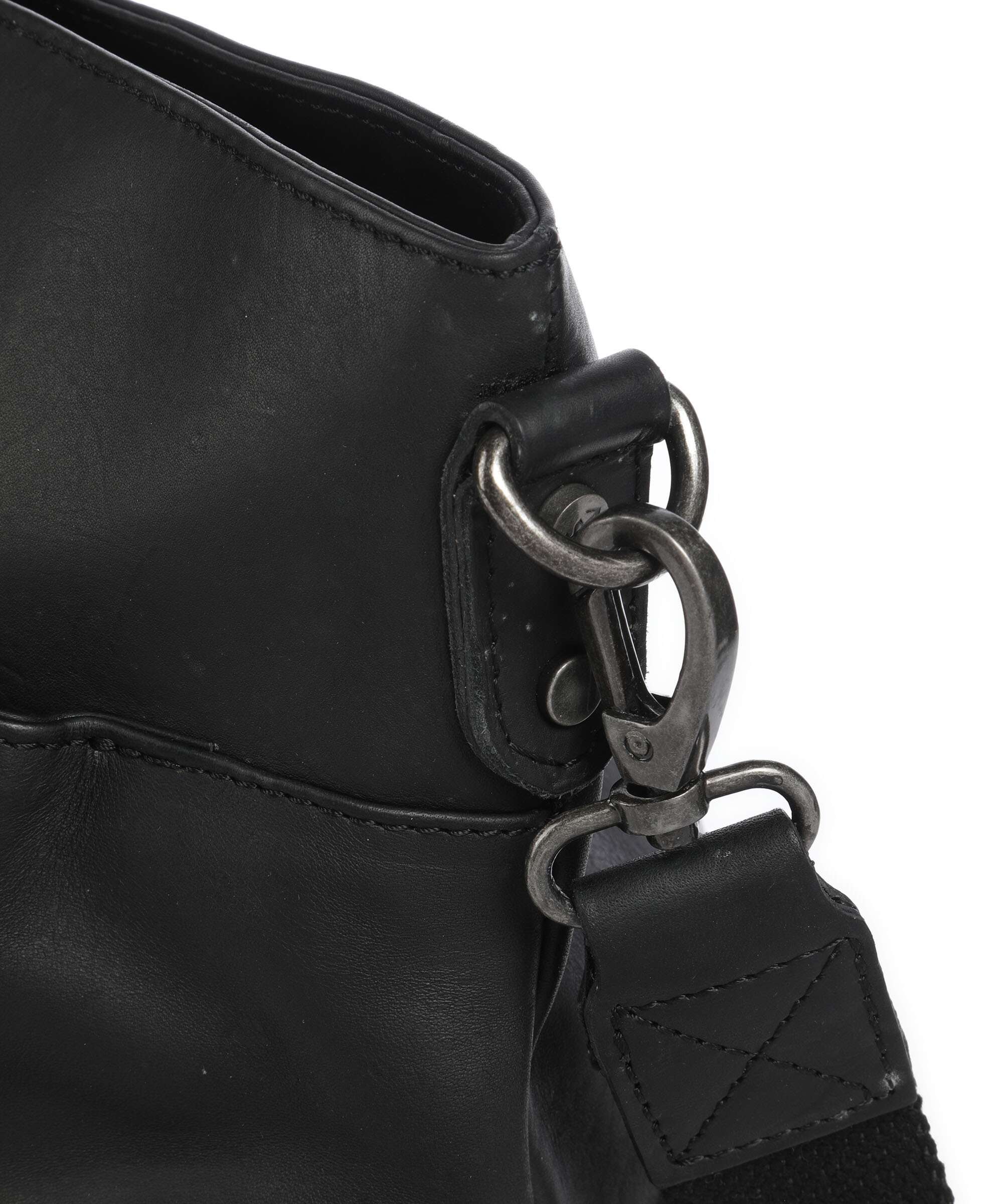 The Chesterfield Brand Wax Pull Up Cow Mark Weekend bag black